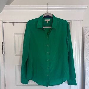 Classic silk button down blouse